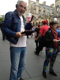 Matt Wheatley in the Royal Mile