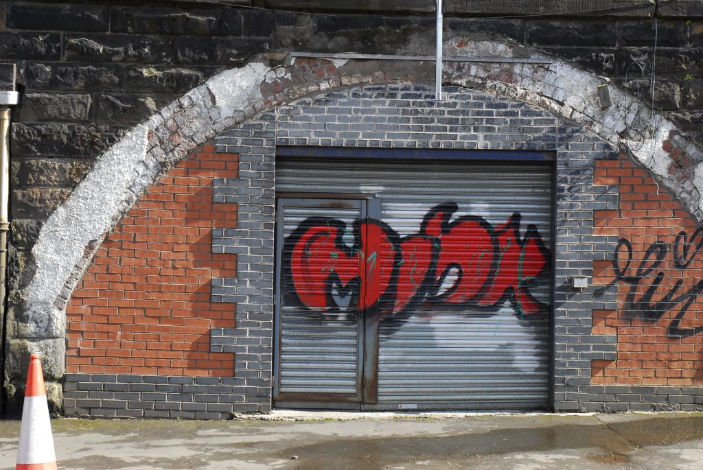 Artwork on one of the Central Station arches