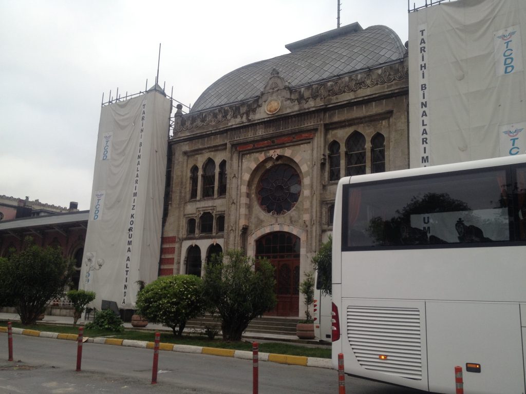Coach drops us at Serkici station, Istanbul, currently closed to international trains
