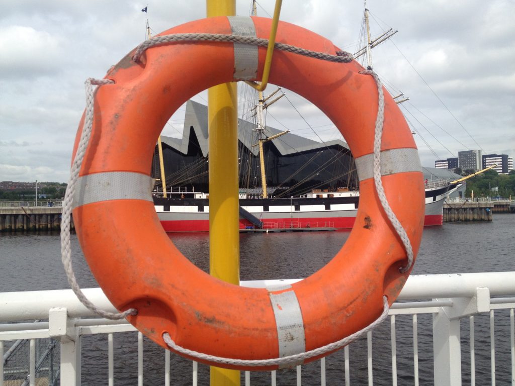 Riverside Museum seen through lifebelt