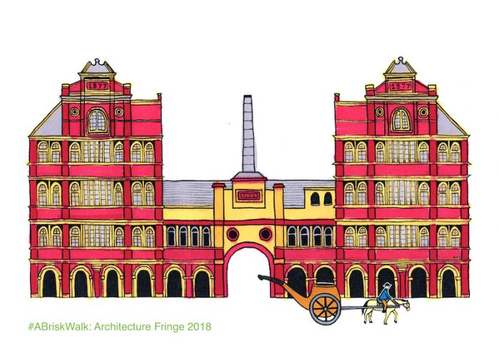 Clay Pipe Factory drawing from #ABriskWalk audio tour now part of Architecture Fringe 2018
