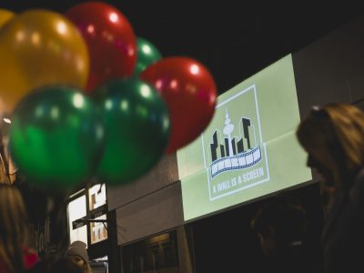 A Wall Is A Screen by Eoin Carey A Wall Is A Screen, the Hamburge-based collective guerilla film screening after dark in Glasgow during the short film festival 2015