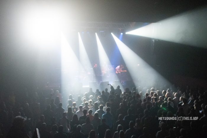 The Idles on stage playing to a packed house at the Ironworks 2018, photo courtesy Al Donnelly/houdi