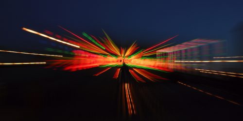 The Barrowland sign ablur with dazzling light, picture Andrea McCarthy