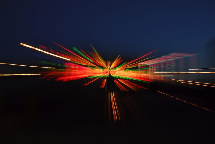 The Barrowland sign ablur with dazzling light, picture Andrea McCarthy