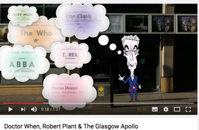 clip from Doctor When animation outside Glasgow Apollo